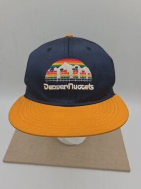 Vintage Denver Nuggets Skyline Hat XS 7 Fitted